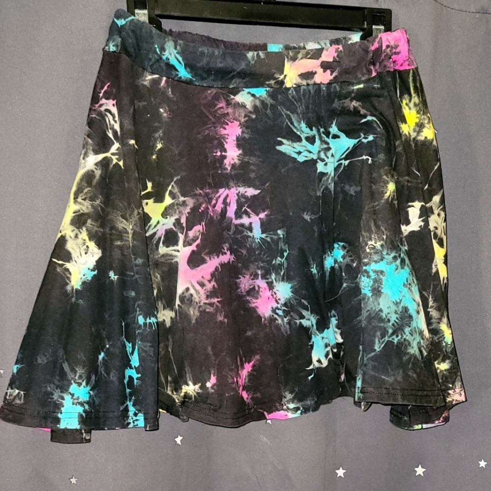 Killstar tie dye mini skirt